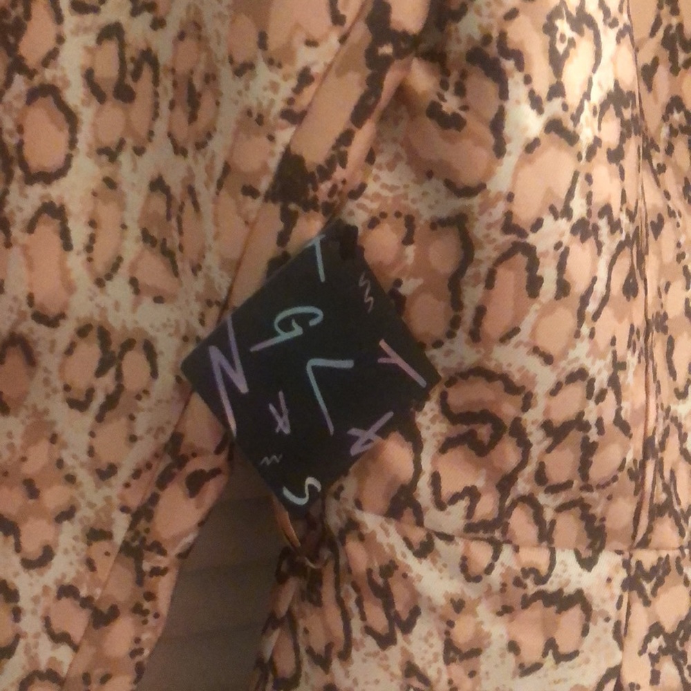 NWT Nasty Gal Trench CoatDress💖Pink Animal Print - Picture 3 of 6